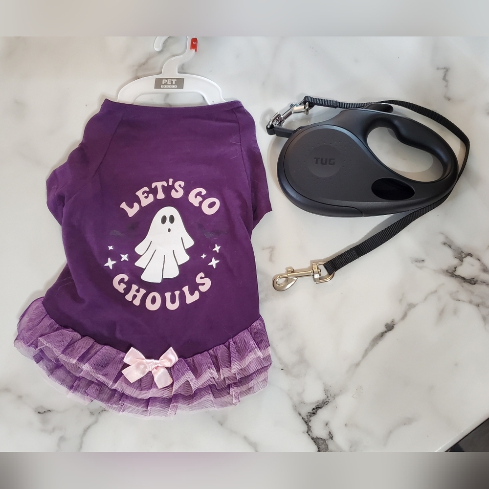 Let's Go Ghouls Shirt & Retractable Leash Dog bundle - Picture 9 of 9
